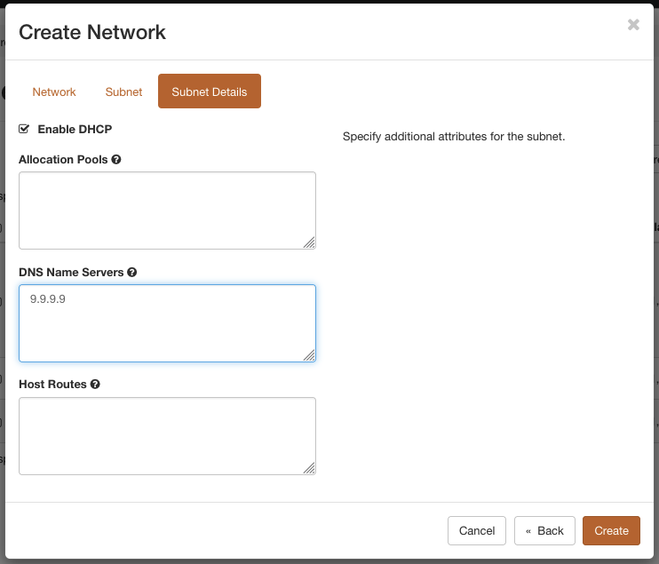 firstcolo Network Creation - Step 3