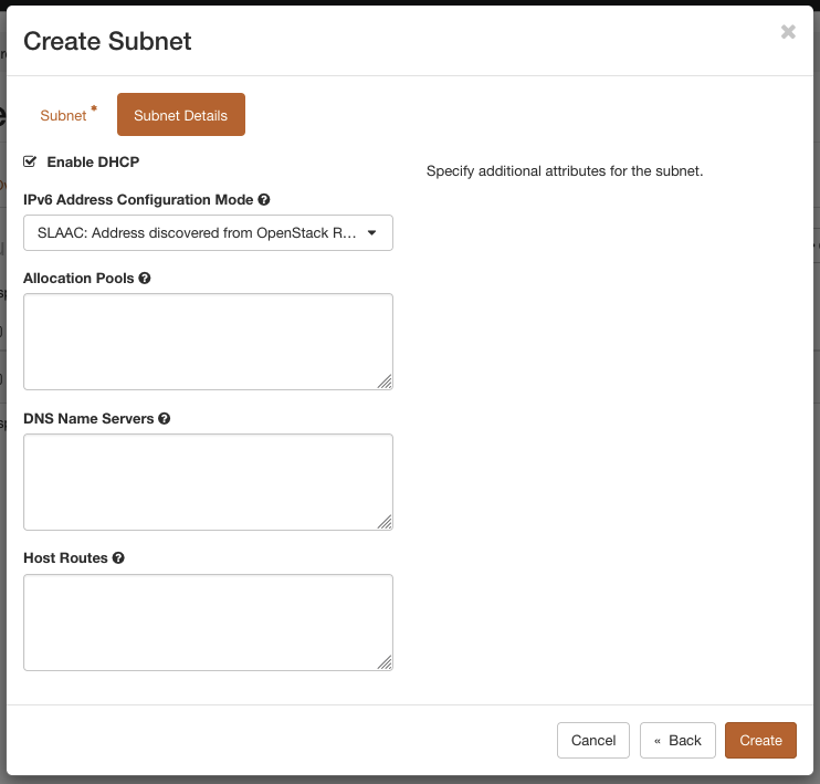 firstcolo Subnet Creation - Step 2